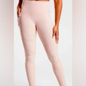 Athleta Pale Pink Inclination Moto Tight Leggings SIZE S